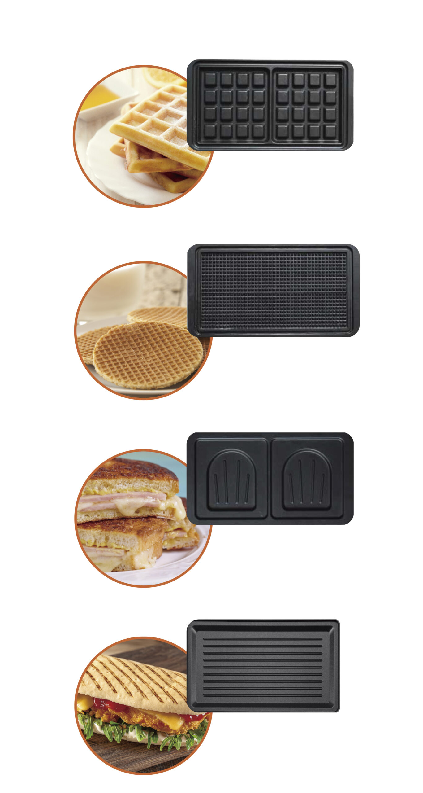 Gaufrier appareil à panini 4 empreintes – 1200 W - Sweet Waffle SENYA -  Gaufrier et croque-monsieur - Achat & prix